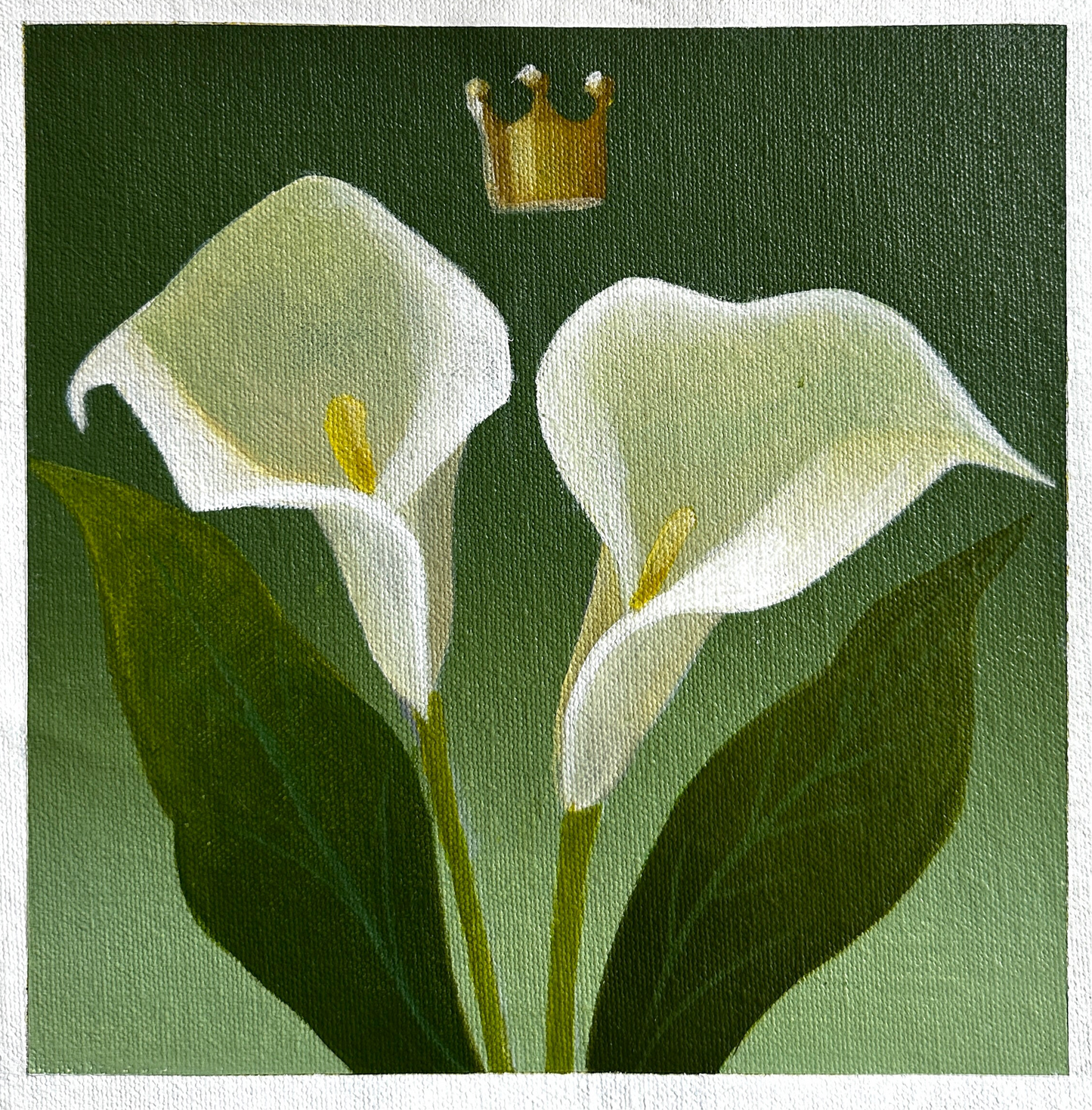 Temple of Lillies - Original Mini Painting on Canvas