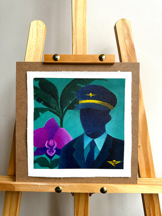 Contrail - Original Mini Painting on Canvas