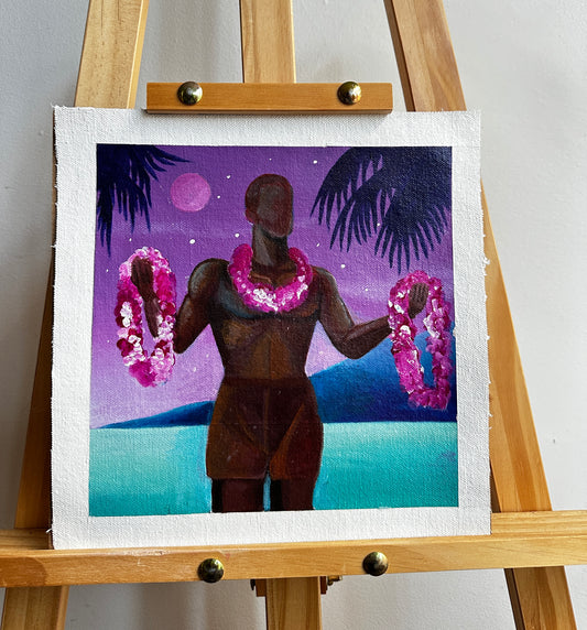 Island Guardian - Original Mini Painting on Canvas