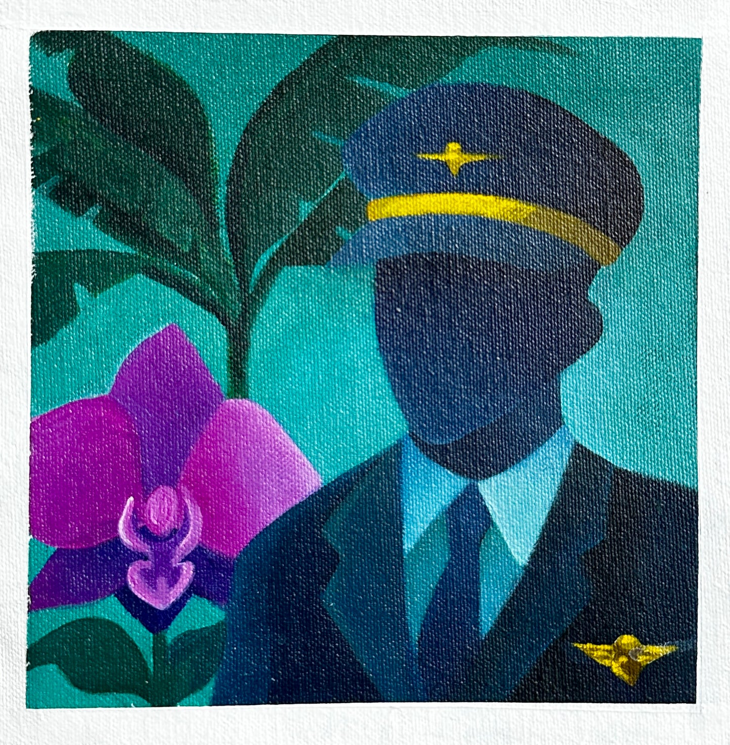 Contrail - Original Mini Painting on Canvas